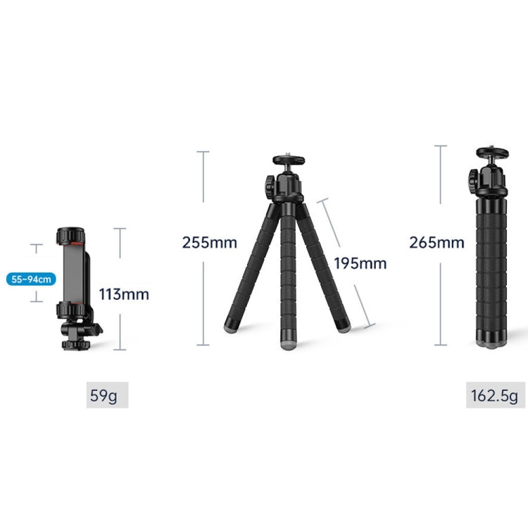 APEXEL APL-JJ025 Camera Mobile Phone Outdoor Selfie Live Lazy Bracket Multifunctional Octopus Tripod(Black) - Stand by APEXEL | Online Shopping UK | buy2fix