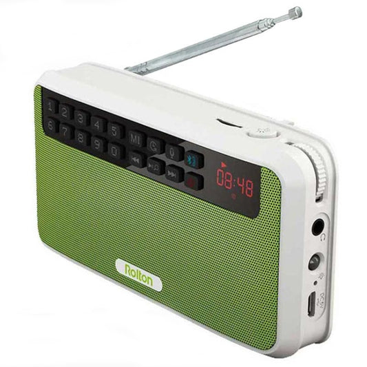 Rolton E500 Bluetooth Speaker 2.1-Channel Built-In Microphone Supports FM Radio(Green) - Mini Speaker by Rolton | Online Shopping UK | buy2fix