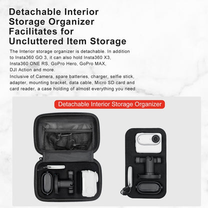 For Insta360 GO 3 AMagisn Hard Shell Storage Bag Waterproof Bag(Gray) - Case & Bags by aMagisn | Online Shopping UK | buy2fix