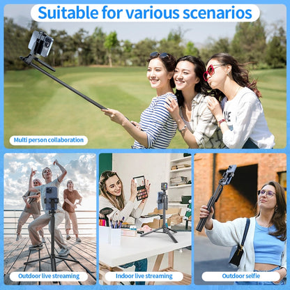 Pixel ST2 1.6m Anti Shake Selfie Stick Head Tripod Handheld Portable Folding Remote Control Outdoor Photo Stands(With Bluetooth Remote Control) - Selfie Sticks by Pixel | Online Shopping UK | buy2fix