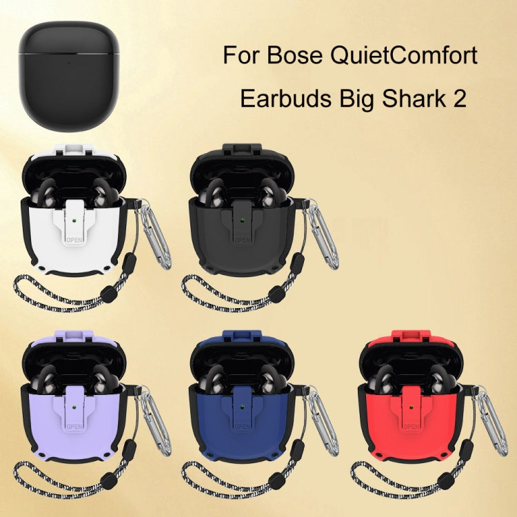 For Bose QuietComfort Earbuds Big Shark 2 Generation Split Protective Case(Red) - Other Earphone Case by buy2fix | Online Shopping UK | buy2fix