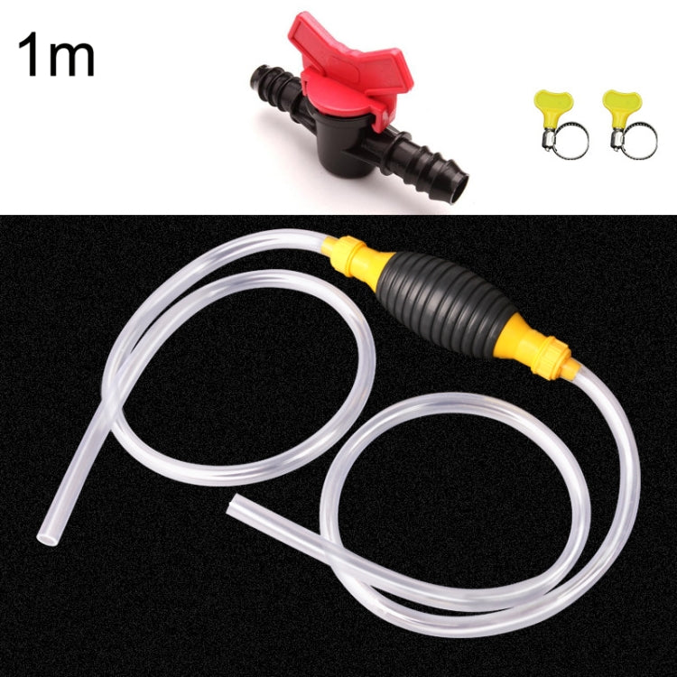 1m With Switch Car Motorcycle Oil Barrel Manual Oil Pump Self-Priming Large Flow Oil Suction - oil tank tubes & oil pumps by buy2fix | Online Shopping UK | buy2fix