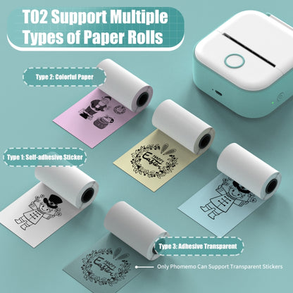 Phomemo T02 Standard Error Mini Pocket Small Portable Bluetooth Phone Photo Label Thermal Printer(Pink) - Printer by Phomemo | Online Shopping UK | buy2fix