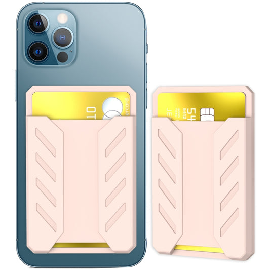 AhaStyle PT133-A-S Mobile Phone Adhesive Silicone Card Case(Pink) - Card & Passport Bags by AhaStyle | Online Shopping UK | buy2fix