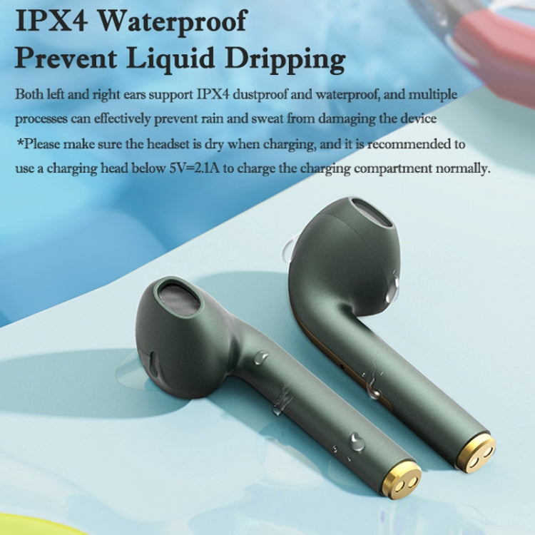 J18 Bluetooth 5.0 TWS In-Ear Wireless Earphones Long Battery Life Headphones(Blue) - TWS Earphone by buy2fix | Online Shopping UK | buy2fix