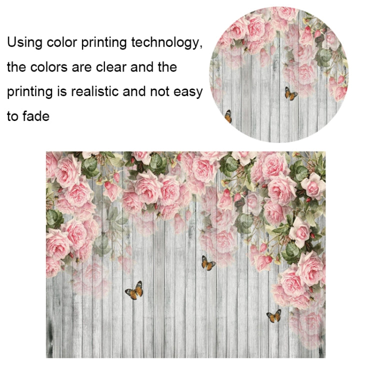 1.25x0.8m Wood Grain Flower Branch Props 3D Simulation Photography Background Cloth, Style: C-2319 - Wood Floor by buy2fix | Online Shopping UK | buy2fix