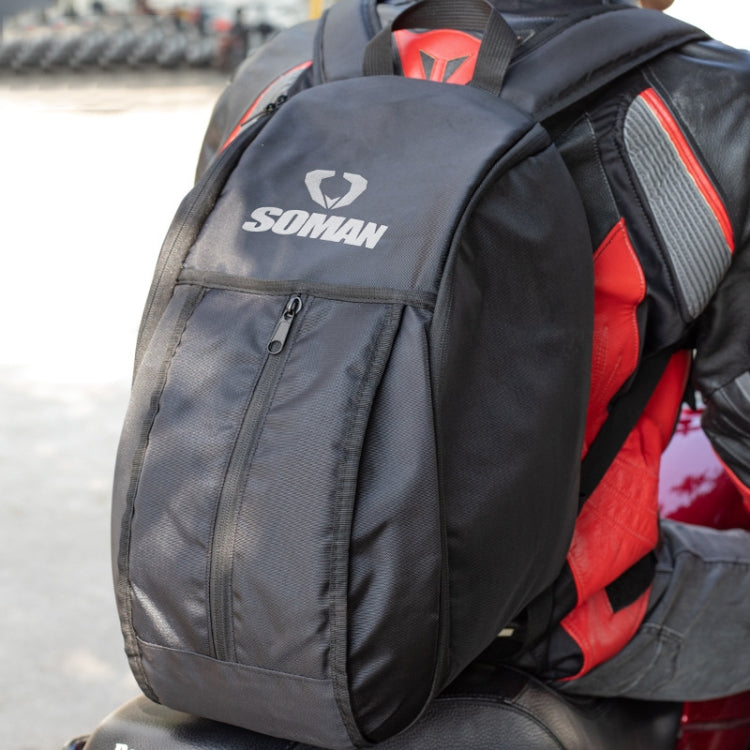 SOMAN Cycling Backpack Waterproof Motorcycle Helmet Bag(Black) - Bags & Luggages by SOMAN | Online Shopping UK | buy2fix