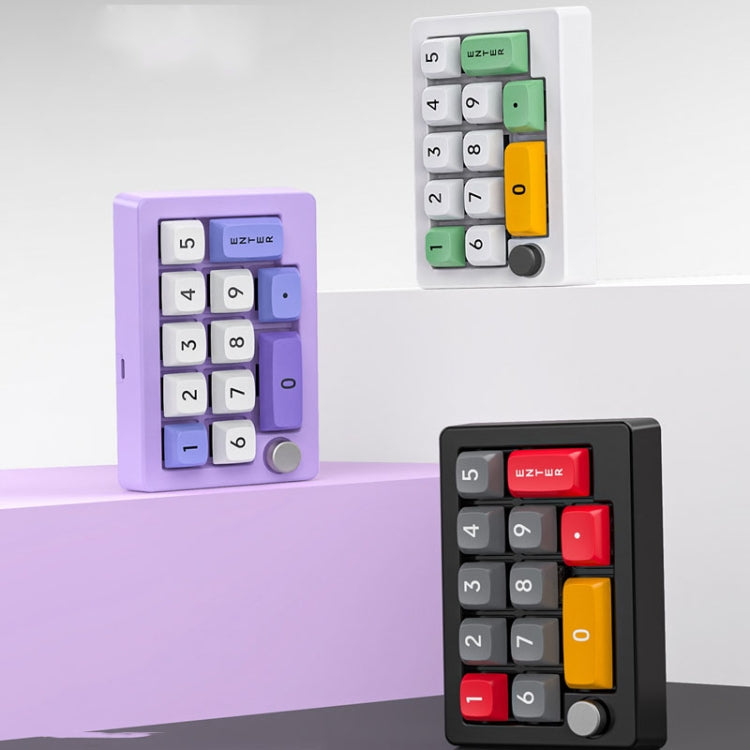 MKESPN 13 Keys RGB Multi-Function Macro Programming Mechanical Keypad Wired With Knob Keyboard(Light Purple) - Mini Keyboard by MKESPN | Online Shopping UK | buy2fix
