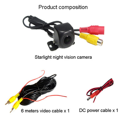 Universal Reversing Camera HD Wide Angle 12V Waterproof Starlight Night Vision Car Camera(Black) - Rear View Cameras by buy2fix | Online Shopping UK | buy2fix