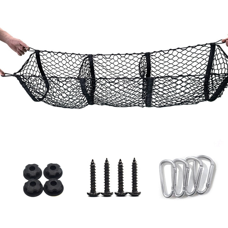 Pickup Truck Three-dimensional Net Bag Off-road Vehicle Trunk Luggage Net Bag, Size: 100x30cm(Three Pocket) - Stowing Tidying by buy2fix | Online Shopping UK | buy2fix