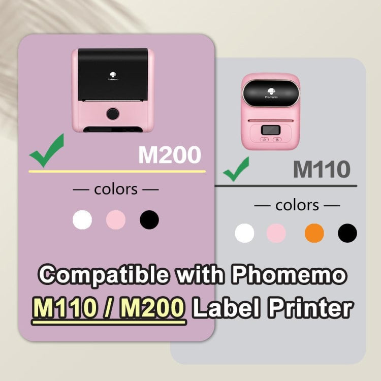 For Phomemo M110 / M200 130pcs /Roll 40x60mm Square Self-Adhesive Thermal Labels On White Background - Printer Accessories by Phomemo | Online Shopping UK | buy2fix