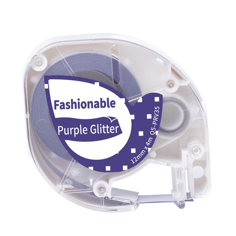 For Phomemo P12 / P12 Pro 12mm x 4m Consumables Label Ribbon, Style: White Word on Purple Thermal Transfer - Printer Accessories by buy2fix | Online Shopping UK | buy2fix
