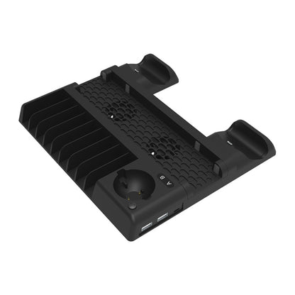 For PS4/PS4 Pro/PS4 Slim Host iplay Dual-seat Charging Multi-function Cooling Base Storage Bracket(Black) - Holder by iplay | Online Shopping UK | buy2fix