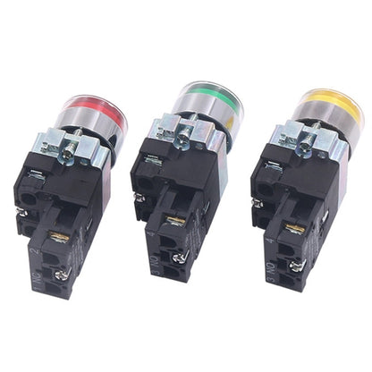 CHINT NP2-BW3361/220V 1 NO Pushbutton Switches With LED Light Silver Alloy Contact Push Button - Car Switches by CHINT | Online Shopping UK | buy2fix