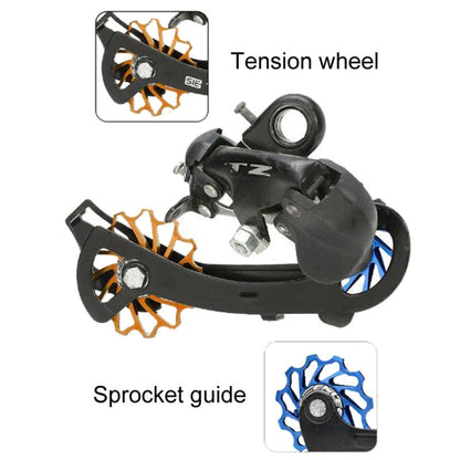 ENLEE Mountain Bicycle Rear Derailleur Guide Wheel Ceramic Bearing Tension Pulley, Size: 11T(Blue) - Guide wheels by ENLEE | Online Shopping UK | buy2fix