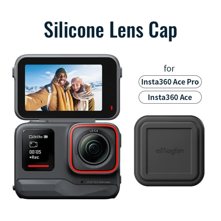 For Insta360 Ace Pro aMagisn Silicone Lens Cap Protective Cover Sports Camera Accessories - Len Accessories by aMagisn | Online Shopping UK | buy2fix