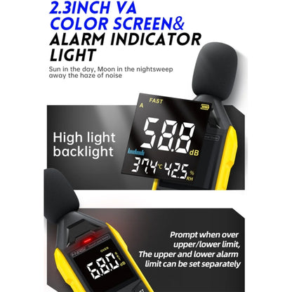 FNIRSI Noise Decibel Meter Home Volume Detector(Yellow) - Light & Sound Meter by FNIRSI | Online Shopping UK | buy2fix