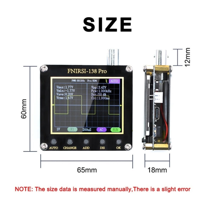 FNIRSI Handheld Small Teaching Maintenance Digital Oscilloscope, Specification: Standard Without Battery - Other Tester Tool by FNIRSI | Online Shopping UK | buy2fix