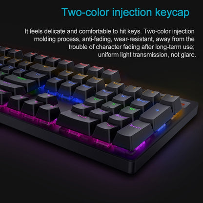 Rapoo V500 PRO Mixed Light 104 Keys Desktop Laptop Computer Game Esports Office Home Typing Wired Mechanical Keyboard(Tea Shaft) - Wired Keyboard by Rapoo | Online Shopping UK | buy2fix