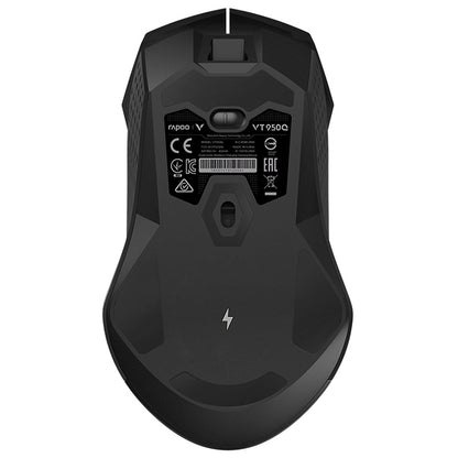 Rapoo VT950Q 16000 DPI 11 Buttons  Gaming Display Programming Wireless Gaming Mouse, Support Qi Wireless Charging(Black) - Wireless Mice by buy2fix | Online Shopping UK | buy2fix