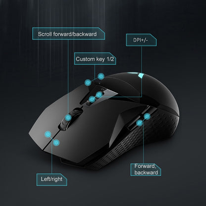 Rapoo VT950Q 16000 DPI 11 Buttons  Gaming Display Programming Wireless Gaming Mouse, Support Qi Wireless Charging(Black) - Wireless Mice by buy2fix | Online Shopping UK | buy2fix