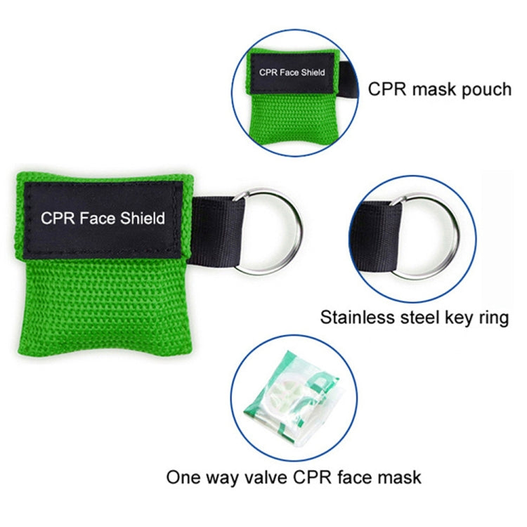 CPR Emergency Face Shield Mask Key Ring Breathing Mask(Blue) - Security by buy2fix | Online Shopping UK | buy2fix