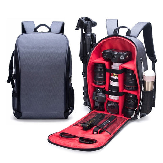 SLR Camera Bag Anti-theft Waterproof Large Capacity Shoulder Outdoor Photography Bag Fashion Camera Backpack(Red) - Camera Accessories by buy2fix | Online Shopping UK | buy2fix