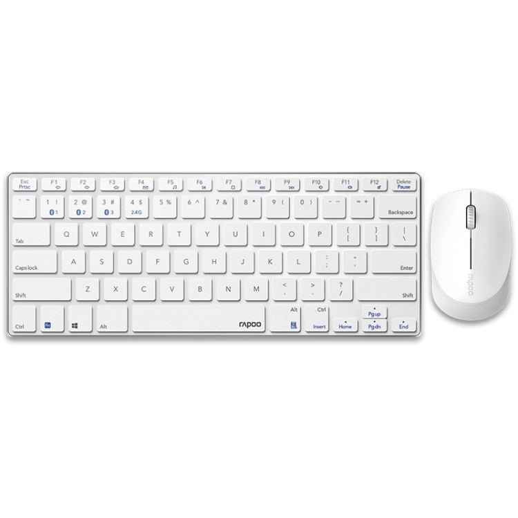 Rapoo 9000G 78 Keys Multi-modes Wireless Keyboard and Mouse Set(White) - Wireless Keyboard by Rapoo | Online Shopping UK | buy2fix