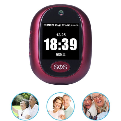 REACHFAR RF-V45-B Mini Touch Screen GPS Smart Tracker Pendant, Support SOS / Camera / Health Management / Video Calling / 4G LTE, For North America / South America(Wine Red) - Personal Tracker by REACHFAR | Online Shopping UK | buy2fix