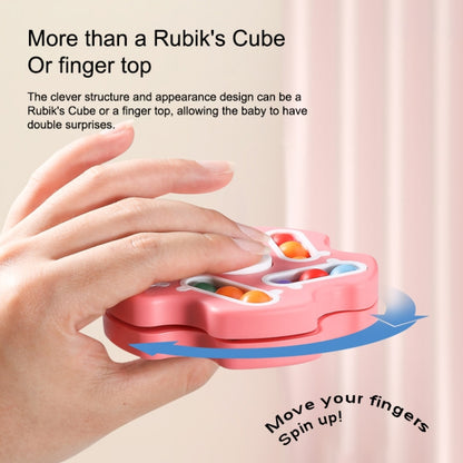 Double Sided Finger Magic Bean Cube Toy Children Intelligence Fingertip Spinning Top (Blue) - Magic Cubes by buy2fix | Online Shopping UK | buy2fix