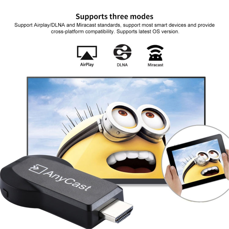 AnyCast M2 Plus Wireless WiFi Display Dongle Receiver Airplay Miracast DLNA 1080P HDMI TV Stick for iPhone, Samsung, and other Android Smartphones(Black) - Consumer Electronics by buy2fix | Online Shopping UK | buy2fix