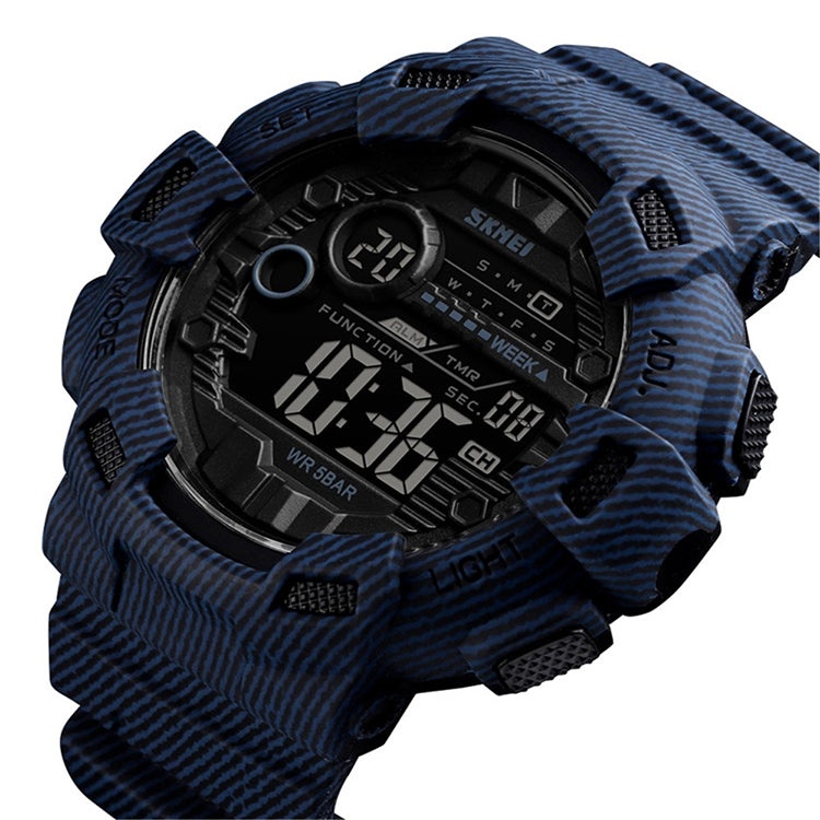 SKMEI 1472 Multifunctional Men Outdoor Sports Noctilucent Waterproof Didital Wrist Watch (Dark Blue) - Sport Watches by SKMEI | Online Shopping UK | buy2fix