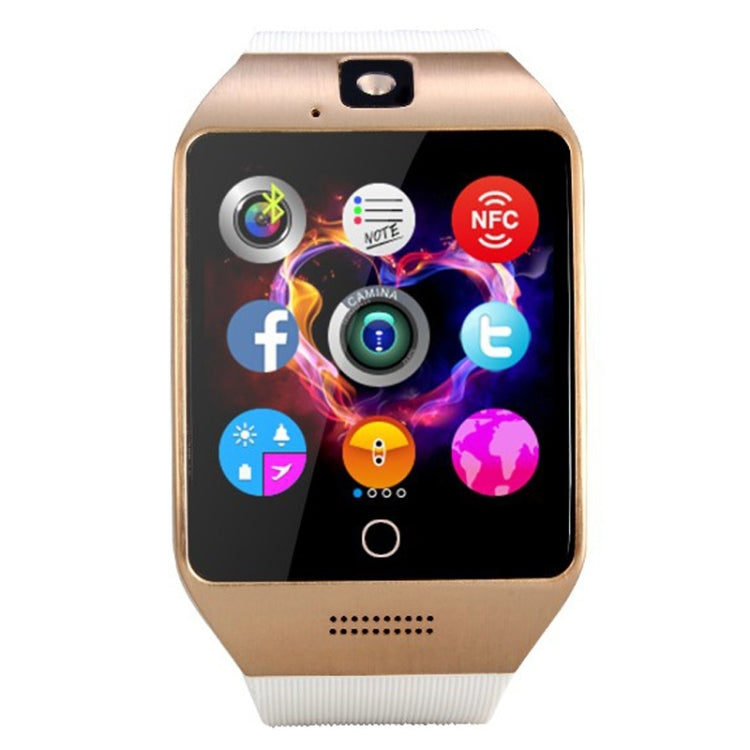 Q18S 1.54 inch IPS Screen MTK6260A Bluetooth 3.0 Smart Watch Phone, Pedometer / Sedentary Reminder / Sleeping Monitor  / Anti-Loss / Remote Camera / GSM / 0.3M Camera (White + Gold) - Smart Wear by buy2fix | Online Shopping UK | buy2fix