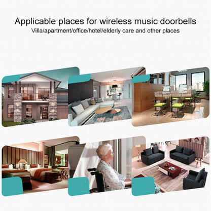 VOYE V009B Home Music Remote Control Wireless Doorbell with 38 Polyphony Sounds, US Plug (White) - Security by VOYE | Online Shopping UK | buy2fix