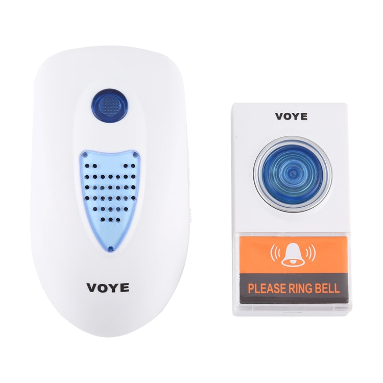 VOYE V003A Home Music Remote Control Wireless Doorbell with 38 Polyphony Sounds, US Plug (White) - Wireless Doorbell by VOYE | Online Shopping UK | buy2fix