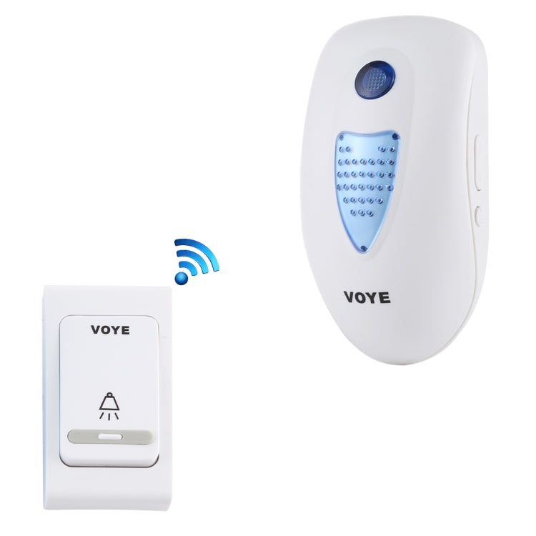 VOYE V003B Home Music Remote Control Wireless Doorbell with 38 Polyphony Sounds, US Plug (White) - Wireless Doorbell by VOYE | Online Shopping UK | buy2fix