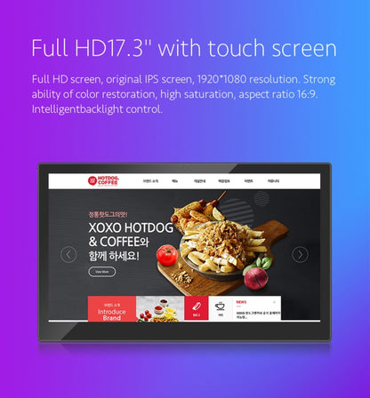 HSD1732 Touch Screen All in One PC with Holder & 10x10cm VESA, 2GB+16GB 15.6 inch LCD Android 8.1 RK3288 Quad Core Up to 1.8GHz, Support OTG & Bluetooth & WiFi, EU/US/UK Plug(Black) - All in One PC by buy2fix | Online Shopping UK | buy2fix