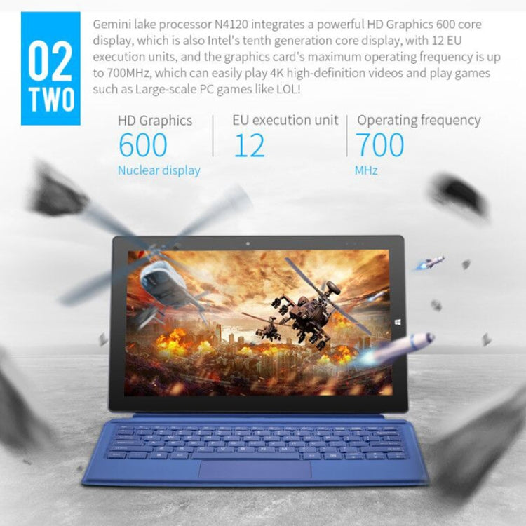 PiPO W11 2 in 1 Tablet PC, 11.6 inch, 8GB+128GB, Windows 10 System, Intel Gemini Lake N4120 Quad Core Up to 2.6GHz, with Keyboard & Stylus Pen, Support Dual Band WiFi & Bluetooth & Micro SD Card - PiPO by PiPo | Online Shopping UK | buy2fix