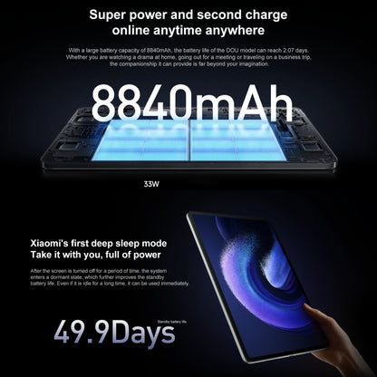 Xiaomi Pad 6, 11.0 inch, 6GB+128GB, MIUI 14 Qualcomm Snapdragon 870 7nm Octa Core up to 3.2GHz, 8840mAh Battery, Support BT, WiFi (Blue) - Other by Xiaomi | Online Shopping UK | buy2fix