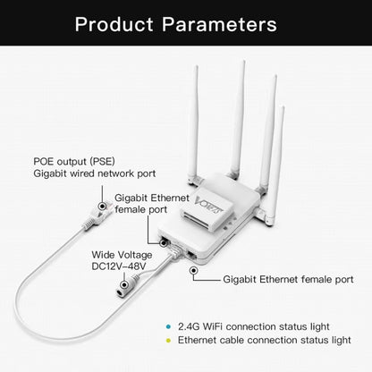 VONETS VAR600-H 600Mbps Wireless Bridge WiFi Repeater, With 4 Antennas + DC Adapter Set - Wireless Routers by VONETS | Online Shopping UK | buy2fix