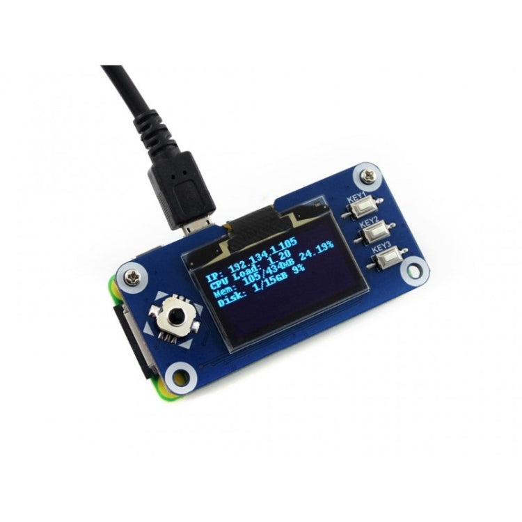 Waveshare 1.3 inch 128x64 Pixels SPI/I2C Interface OLED Display HAT for Raspberry Pi - Modules Expansions Accessories by Waveshare | Online Shopping UK | buy2fix