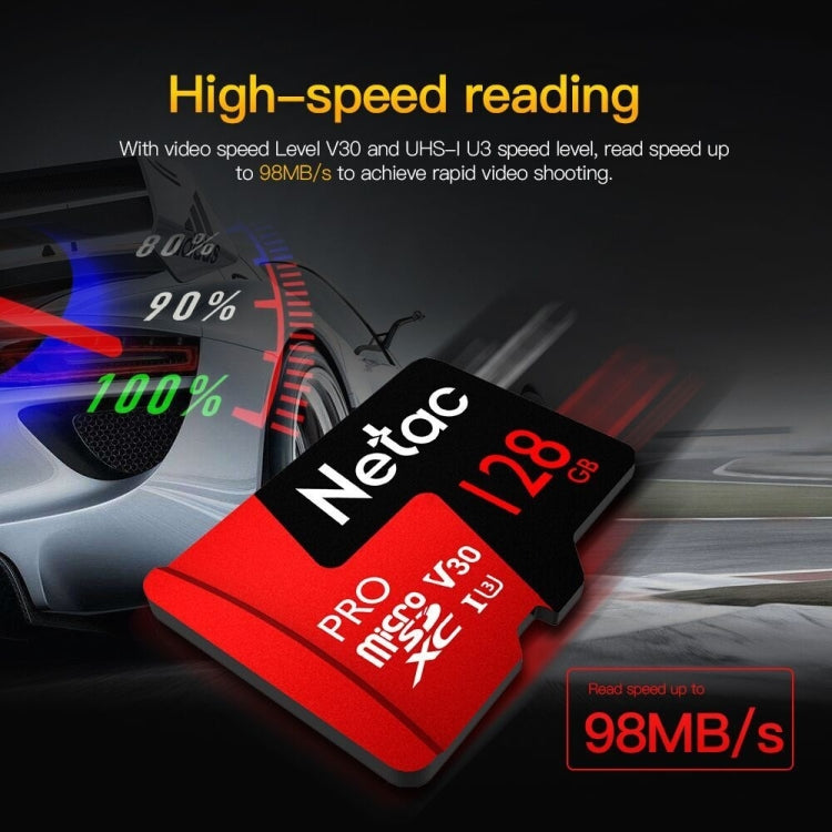 Netac P500 PRO 128GB U3 Speed Level Automobile Data Recorder Monitor Camera Memory Card TF Card - Micro SD Card by Netac | Online Shopping UK | buy2fix