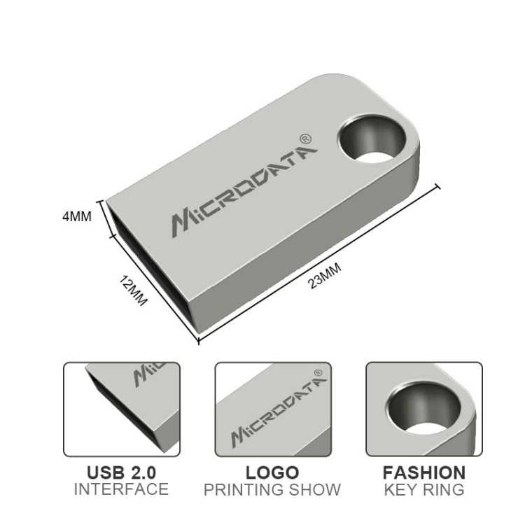 Microdata 8GB USB 2.0 Mini Metal U Disk - USB Flash Drives by Microdata | Online Shopping UK | buy2fix